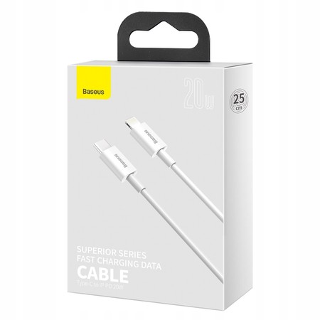 Baseus Kabel USB-C Lightning 0,25m 20W do iPhone