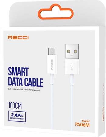 SZYBKI MOCNY KABEL MICRO USB PRZEWÓD MICRO USB 2.4A RECCI