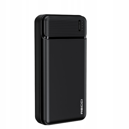 SZYBKI POWERBANK 20000MAH MOCNY SZYBKIE ŁADOWANIE 2,1A USB C + KABEL RECCI