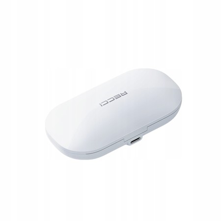 SŁUCHAWKI DOUSZNE BEZPRZEWODOWE BLUETOOTH 5.3 + KABEL POWERBANK TWS RECCI