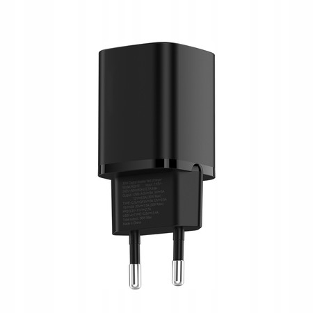 SZYBKA ŁADOWARKA SIECIOWA 30W USB i USB-C PD QC 3.0 WYŚWIETLACZ LED RECCI