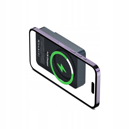 SZYBKI POWERBANK DO MAGSAFE BEZPRZEWODOWY 5000 20W PD + KABEL USB C RECCI