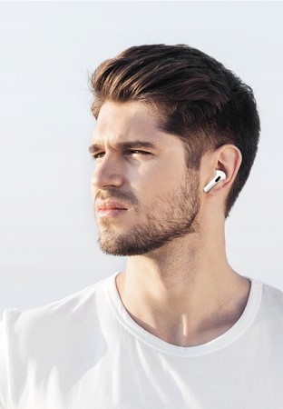 SŁUCHAWKI BEZPRZEWODOWE DOUSZNE BLUETOOTH MIKROFONEM KABEL POWERBANK RECCI