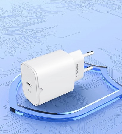 SZYBKA ŁADOWARKA SIECIOWA USB C 20W PD QC 3.0 RECCI