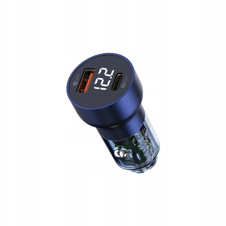 SUPER SZYBKA ŁADOWARKA SAMOCHODOWA LED USB-C TYP C i USB QC3.0 50W RECCI