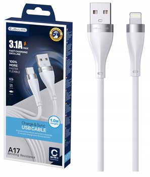 JELLICO SZYBKI KABEL LIGHTNING USB 1M 3.1A