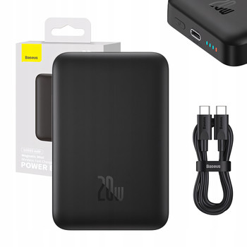 Baseus Magnetyczny Powerbank 10000mAh Do Telefonu MagSafe Power Bank PD 20W