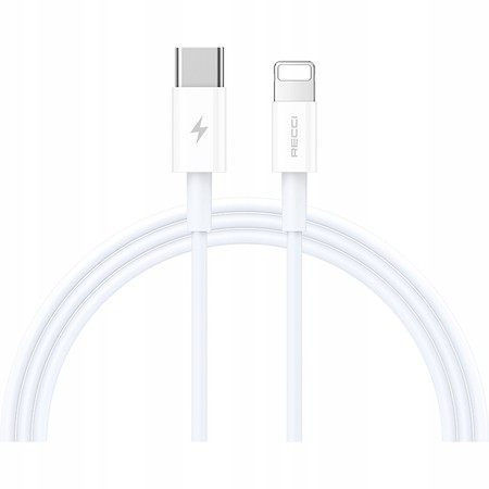 KABEL USB-C SZYBKIE ŁADOWANIE LIGHTNING PRZEWÓD DO IPHONE PD 20W 1M RECCI