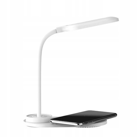LAMPKA LED 360 Z ŁADOWARKA INDUKCYJNA 10W QI NA BIURKO SZAFKĘ RECCI