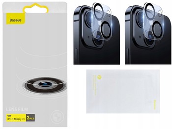 BASEUS 2X SZKŁO NA APARAT DO iPHONE 13 / 13 Mini