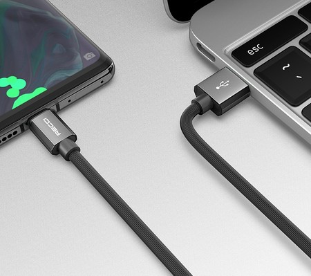 KABEL USB-C TYP PRZEWÓD MOCNY 5A 1,5M DO SZYBKIEGO ŁADOWANIA TELEFONU RECCI