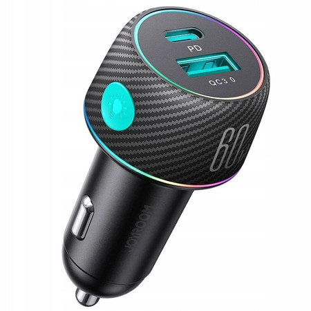 ŁADOWARKA SAMOCHODOWA SZYBKIE ŁADOWANIE 60W USB-C USB-A TYP C JOYROOM
