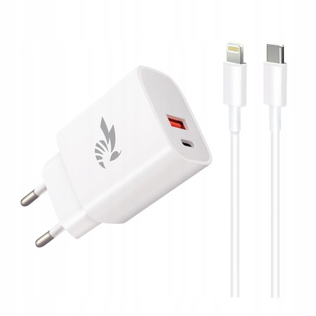 SZYBKA ŁADOWARKA USB-C 20W + KABEL 1M DO IPHONE