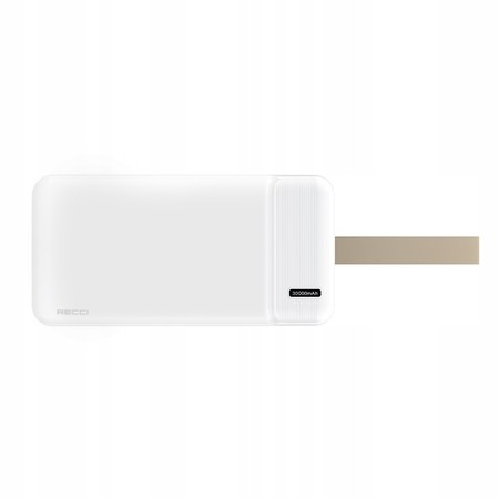 STACJA ŁADOWANIA POWERBANK 30000MAH MOCNY SZYBKI 2,1A USB C + KABEL RECCI