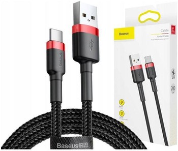 Baseus Kabel Przewód 0,5M USB-C TYP-C 3.0 3A USB C