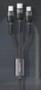 MOCNY SZYBKI KABEL 3w1 LIGHTNING TYP-C MICRO USB 6A 120cm 66W SZNUREK RECCI