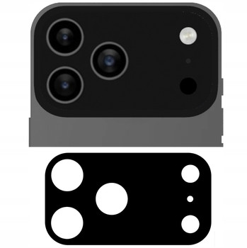 PEŁNE SZKŁO NA APARAT DO iPhone 17 PRO MAX OBIEKTYW PREMIUM 3D SZYBKA