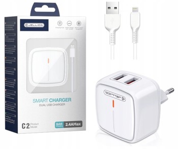 JELLICO ŁADOWARKA 2X USB 2.4A + KABEL Lightning