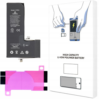 BATERIA DO iPHONE 11 PRO WIĘKSZA POJEMNOŚĆ 3400 mAh ŚWIEŻA KOMPLET