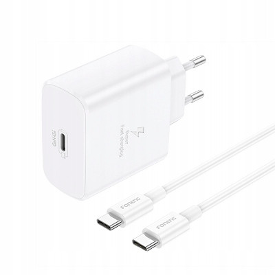SZYBKA ŁADOWARKA SIECIOWA 45W USB C +GaN PD DO TELEFONU + KABEL USB-C TYP C