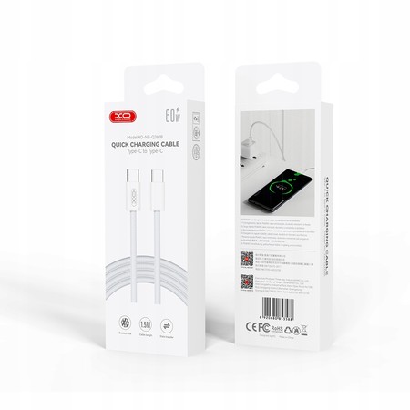 SZYBKI KABEL DO IPHONE 15 PRO MAX USB-C TYP C 60W PRZEWÓD MOCNY NYLON 1,5M