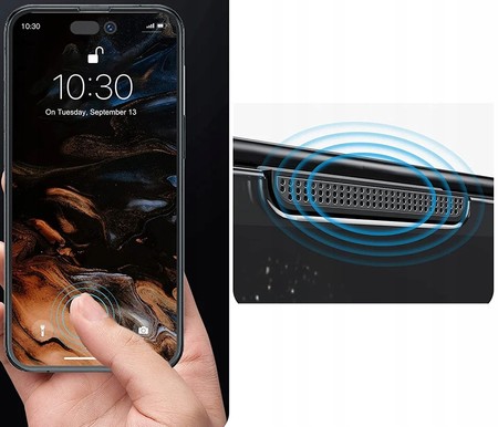 SZKŁO HARTOWANE PEŁNE do iPhone 17 Z RAMKĄ DO MONTAŻU APLIKATOR