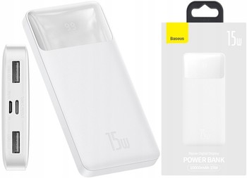 BASEUS POWER BANK 10000MAH 3X USB USB-C PD 15W QC