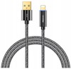 PODŚWIETLANY KABEL LIGHTNING 2.4A 1M WZMACNIANY OPLOT LED RECCI