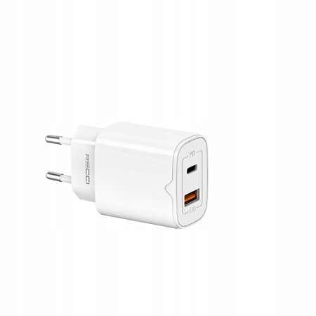 SZYBKA ŁADOWARKA SIECIOWA UNIWERSALNA 20W USB C DO TELEFONU 3A PD QC3 RECCI
