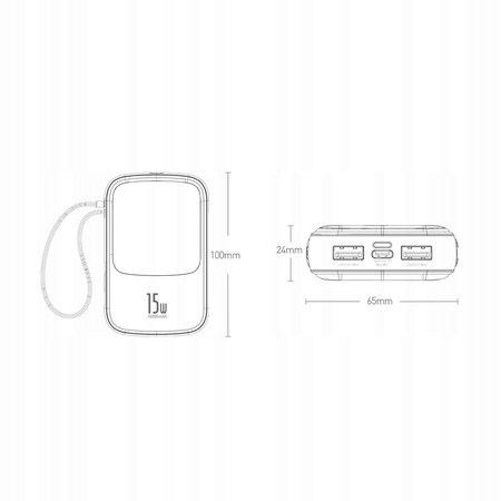 BASEUS POWER BANK 10000MAH 15W + KABEL LIGHTNING