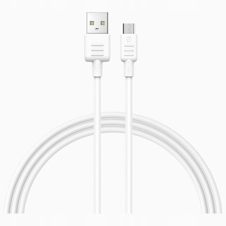 KABEL MICRO USB MOCNY SZYBKI 2.4A RECCI BIAŁY