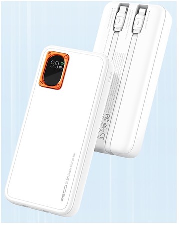 SZYBKI POWERBANK 20000MAH 22,5W QC 3.0 PD + KABEL LIGHTNING USB-C RECCI