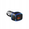 ŁADOWARKA SAMOCHODOWA LED USB i USB-C 20W PD QC 3.0 3A DO ZAPALNICZKI RECCI