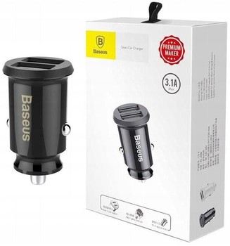 Baseus Ładowarka Samochodowa Mini Fast 2x USB 3.1A