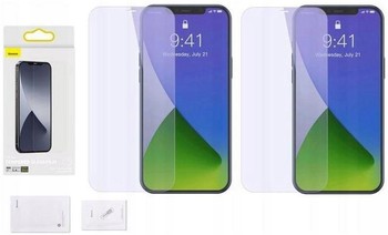Baseus 2x Szkło z Filtrem Blue do iPhone 12 Mini