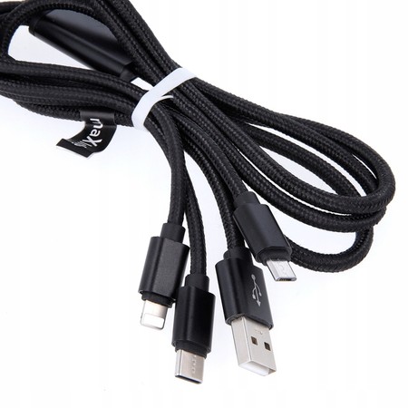 SZYBKI KABEL 3w1 LIGHTNING / MICRO USB / TYP-C