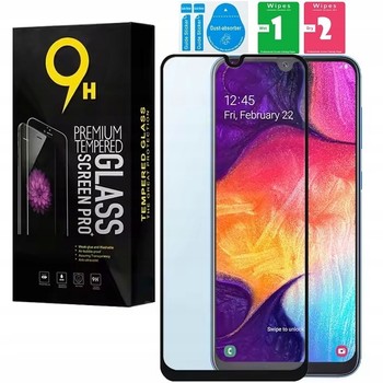 SZKŁO HARTOWANE PEŁNE SZYBKA do SAMSUNG GALAXY A70 9H ZESTAW