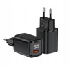 SZYBKA ŁADOWARKA SIECIOWA 30W USB i USB-C PD QC 3.0 WYŚWIETLACZ LED RECCI