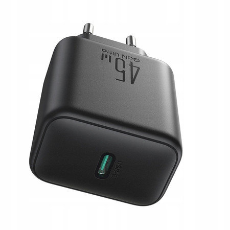 ŁADOWARKA SIECIOWA USB-C GAN 45W SZYBKIE ŁADOWANIE SFC PD QC 3A SZYBKA MOC