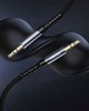 POZŁACANY MOCNY KABEL AUX MINI JACK 3,5MM AUDIO NYLON 1.2 M RECCI