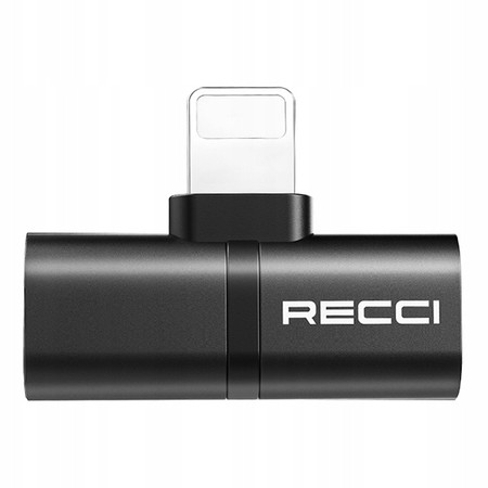 PRZEJŚCIÓWKA ADAPTER AUDIO SŁUCHAWEK 2x LIGHTNING DO IPHONE 2.1A RECCI