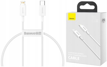 Baseus Kabel USB-C Lightning 0,25m 20W do iPhone