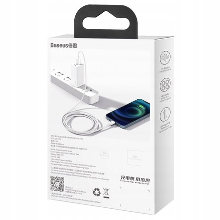 Kabel Lightning Baseus do iPhone 6 7 8 X Xr 11 2m