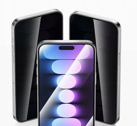 SZKŁO PRYWATYZUJĄCE HARTOWANE 9H DO IPHONE 16 PRO ANTI SPY RECCI