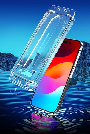 SZKŁO HARTOWANE PEŁNE do iPhone 11 / XR Z RAMKĄ DO MONTAŻU ŁATWY MONTAŻ