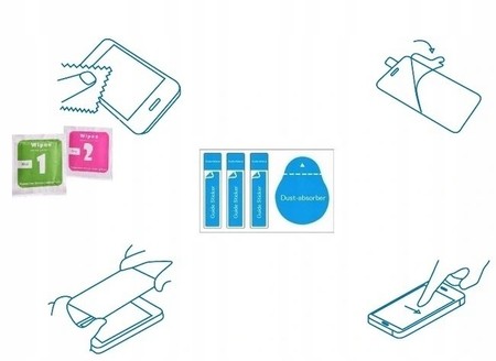 SZKŁO HARTOWANE PEŁNE SZYBKA do SAMSUNG GALAXY A14 4G / 5G 9H ZESTAW