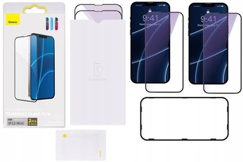 2x SZKŁO HARTOWANE PEŁNE BASEUS DO iPHONE 13 MINI