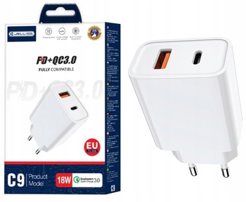 JELLICO ŁADOWARKA 18W USB 3.0 i USB - C PD
