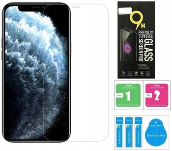 Szkło Hartowane 9H do iPhone 12 i 12 Pro Zestaw