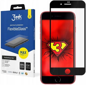 3MK Szkło Hybrydowe do iPhone 7 + 8 + Plus Zestaw